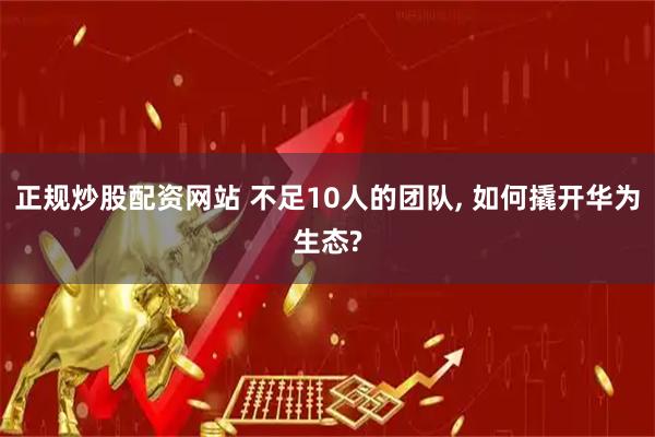 正规炒股配资网站 不足10人的团队, 如何撬开华为生态?
